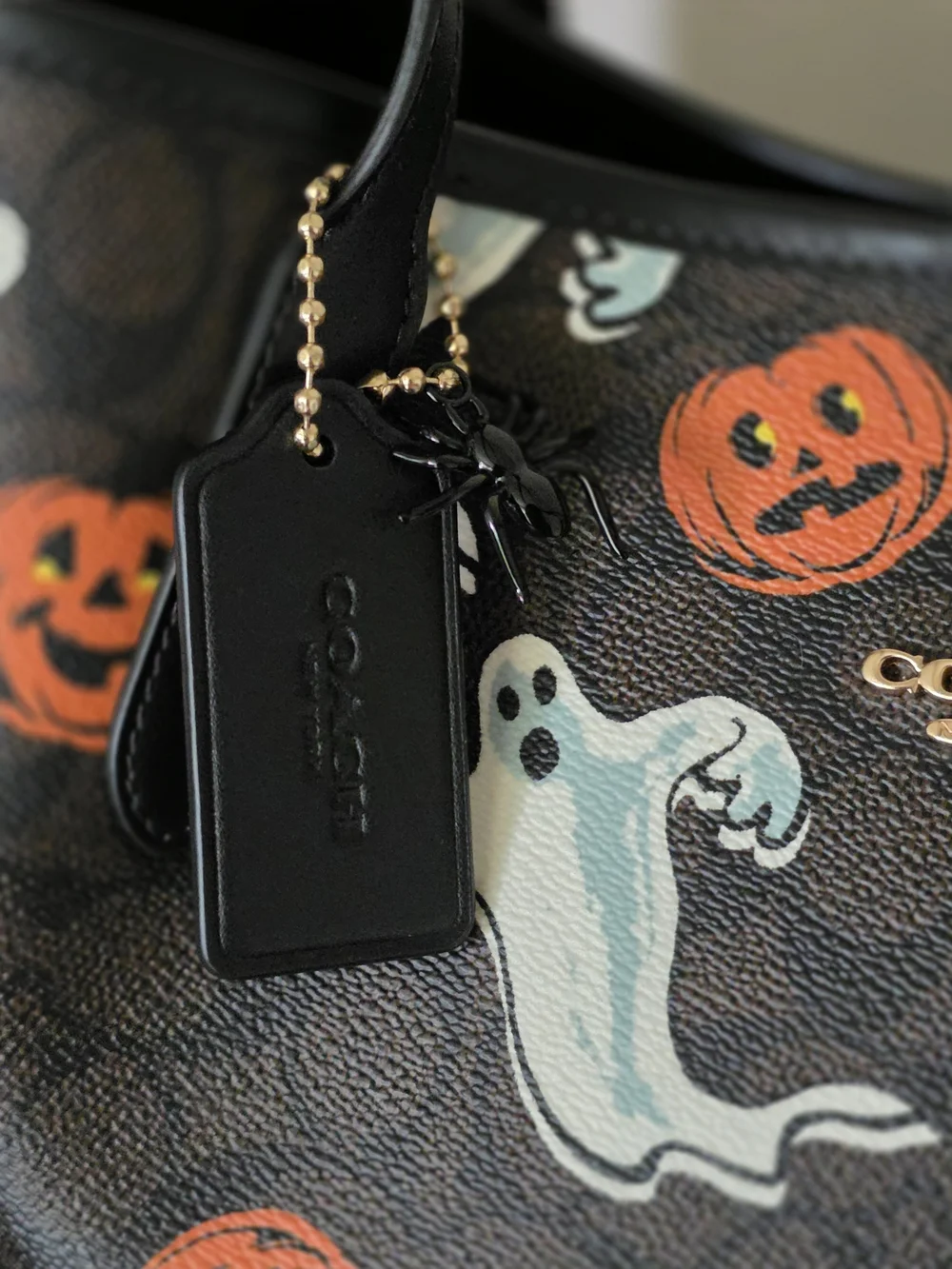 Coach Halloween Ghost & Pumpkin Tote